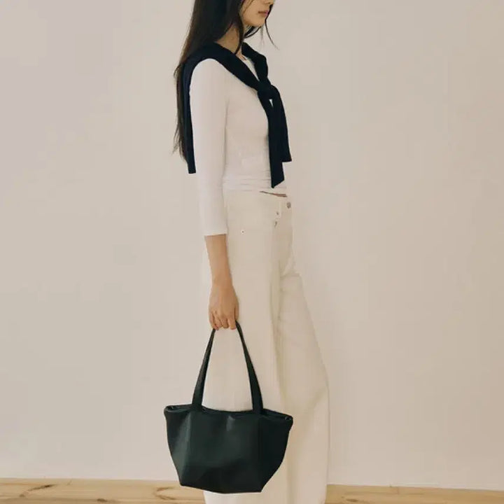 [BUNJANG] Fjällräven Mossbag Black Leather Handbag / 프주르 모쓰백