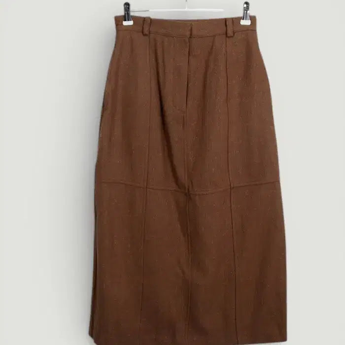 [BUNJANG] BRUSH Brown Wool Skirt / 여성S/ BRUSH 브라운 모직스커트 21-128