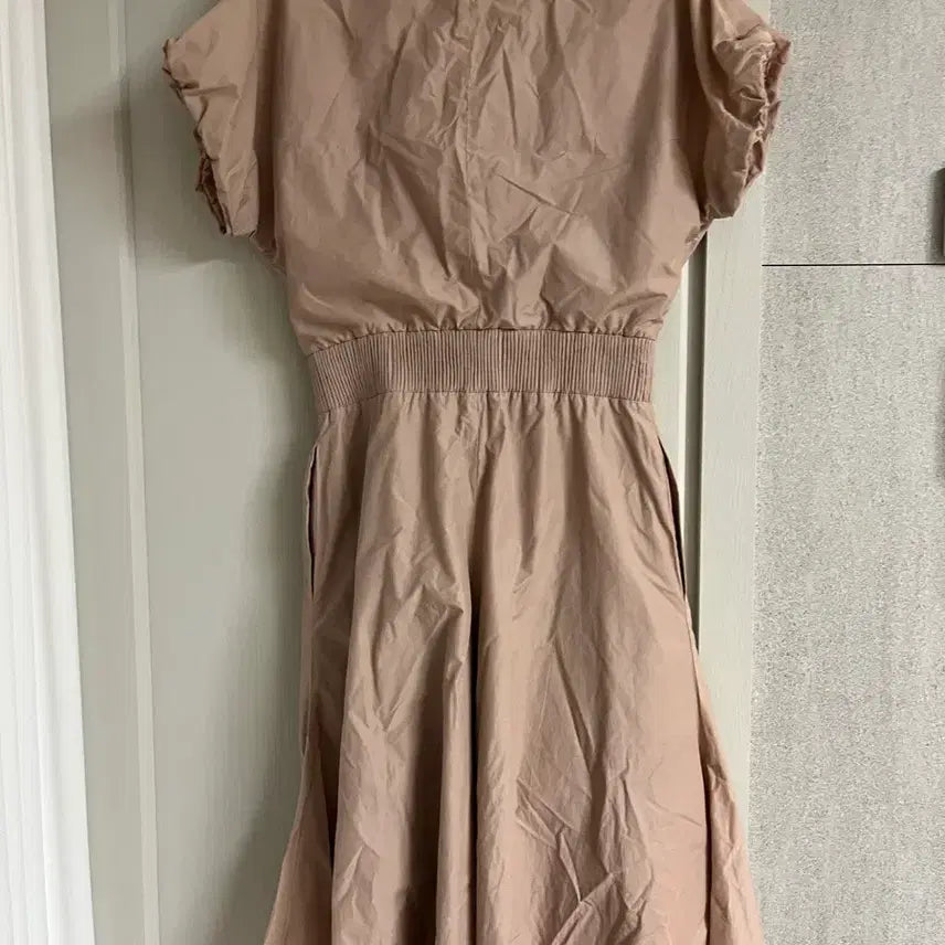 [BUNJANG] Mine Nylon Zip-Up Dress / 한섬 마인 MINE 반팔 나일론 바스락 지퍼 원피스 인디핑크 55