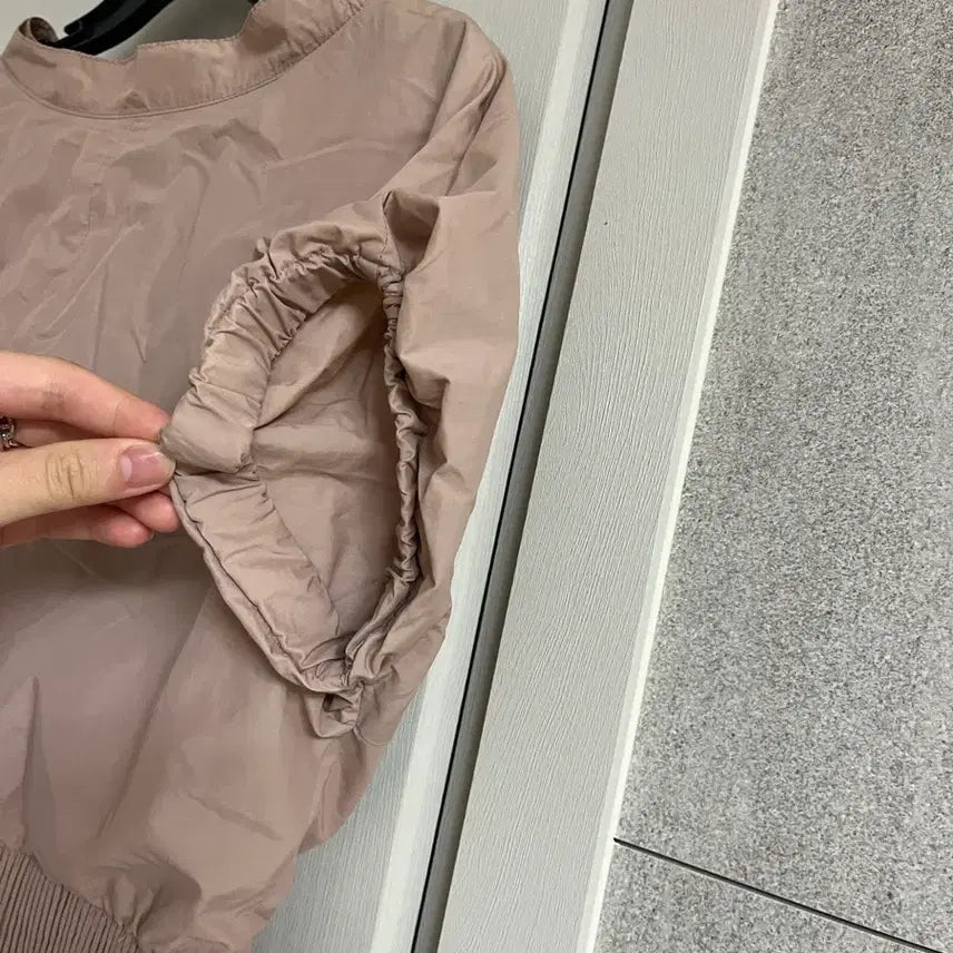 [BUNJANG] Mine Nylon Zip-Up Dress / 한섬 마인 MINE 반팔 나일론 바스락 지퍼 원피스 인디핑크 55