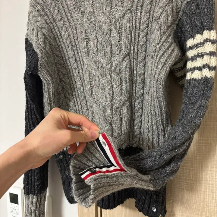 [BUNJANG] Thom Browne Aran Cable Knit Sweater / 톰브라운 아란케이블 니트