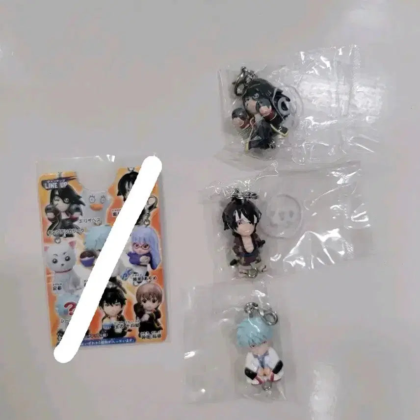 [BUNJANG] Gintama Classic Keychain Figure Bundle Set (Ginpachi, Captain Katsura, Takasugi) - Sealed / 은혼 고전 키링 피규어 미개봉 3종 일괄 (긴파치 캡틴카츠라 타카스기)