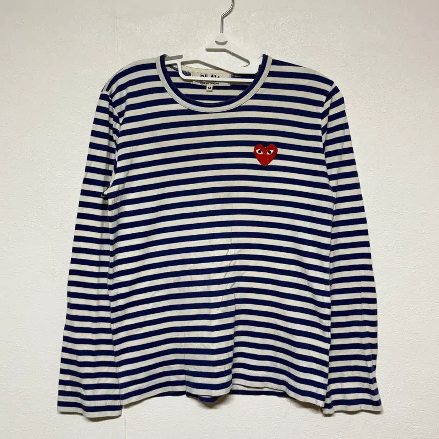 [SOLD OUT] 꼼데가르송 스트라이프 긴팔티 M