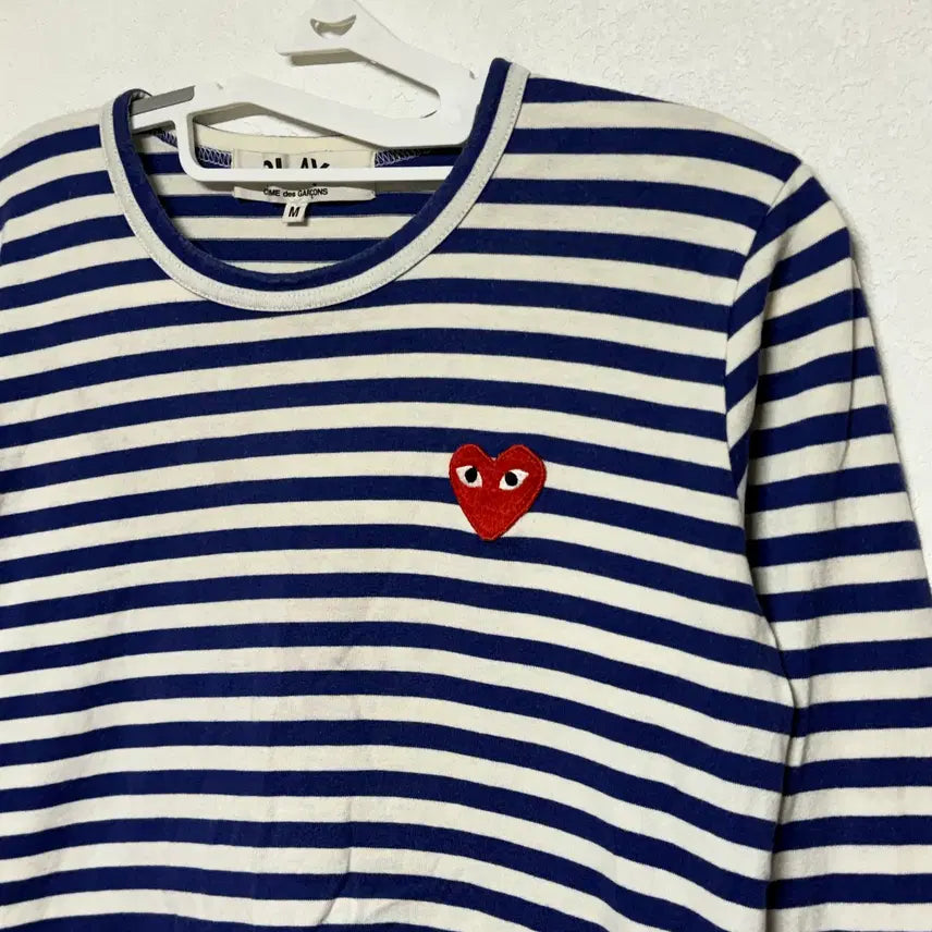 [SOLD OUT] 꼼데가르송 스트라이프 긴팔티 M