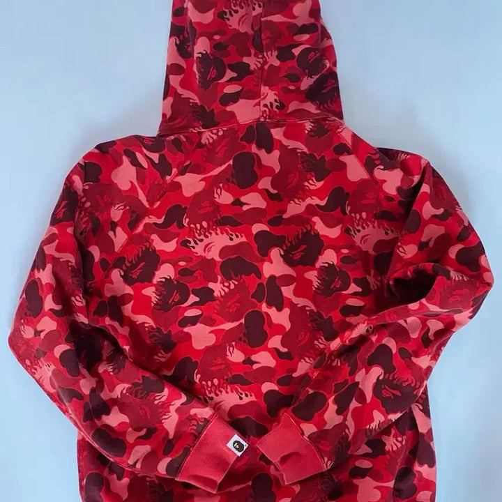 [BUNJANG] A Bathing Ape Fire Camo Red Full Zip Hoodie / og 베이프 불꽃카모 레드 후드집업