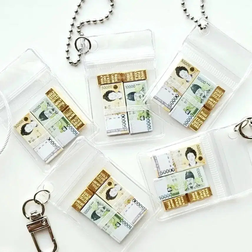 [BUNJANG] Good Fortune &amp; Wealth Bill Keychain / 행운,재물 지폐키링