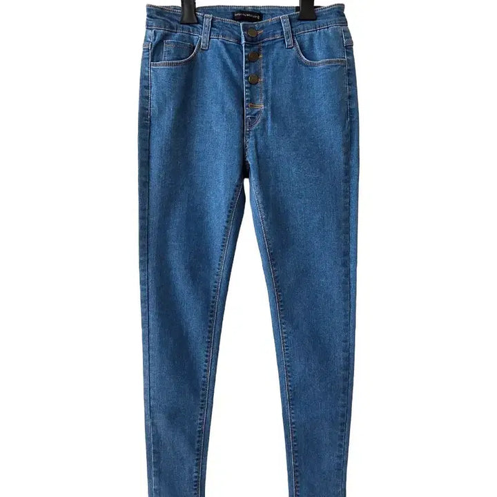 [BUNJANG] Skinny Denim Jeans / 44-55)버튼 스키니 데님팬츠 /새제품