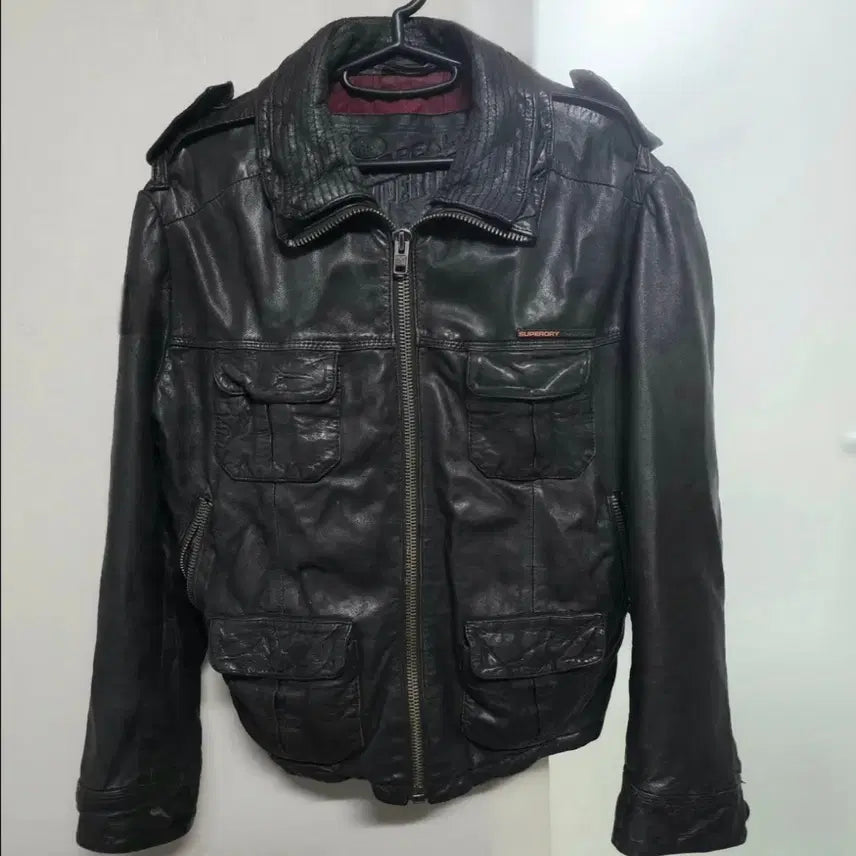 [BUNJANG] Superdry Leather Jacket / 슈퍼드라이 양가죽 자켓 M (실측 L급 / 가단 54)
