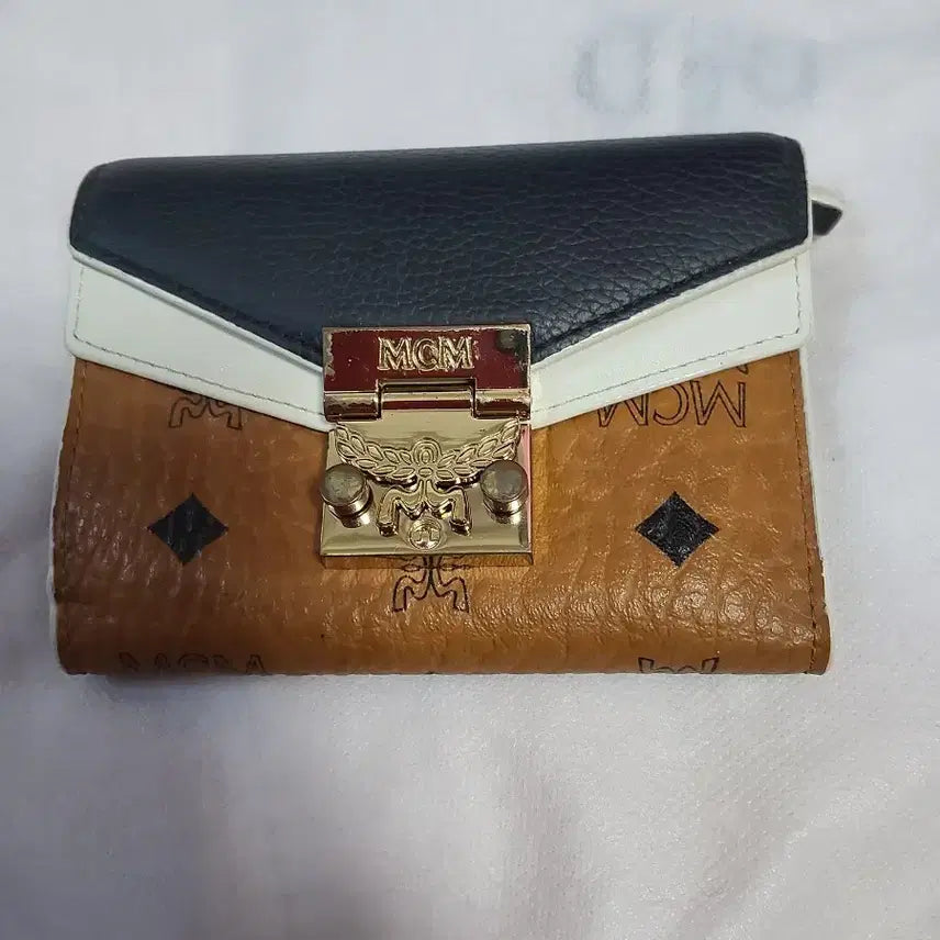 [BUNJANG] MCM Trifold Wallet Black/Brown / MCM 트리폴드 반지갑 블랙/브라운 성주택