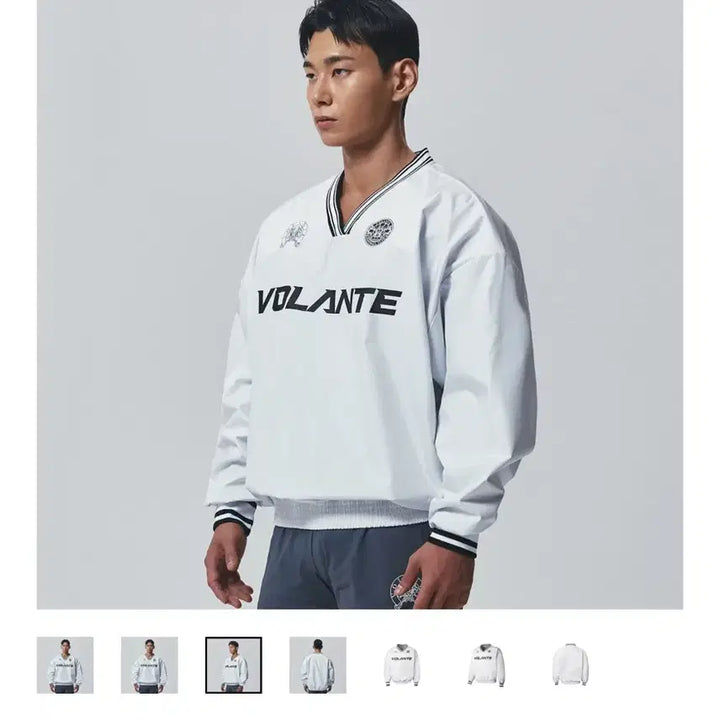 [BUNJANG] VOLANTE White Piste Windbreaker / 볼란테 VOLANTE 화이트 피스테 바람막이 긴팔