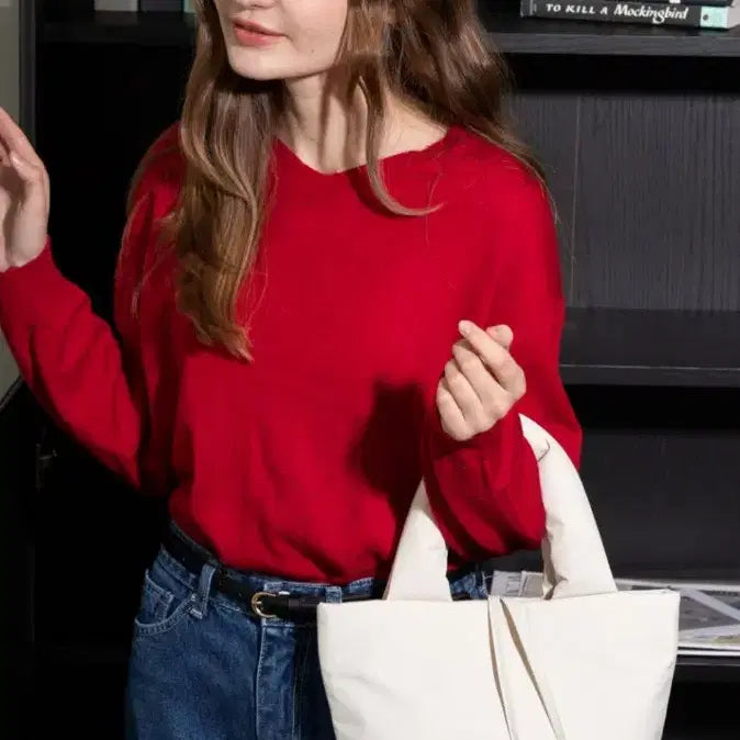 [BUNJANG] Usendy Mellow Padded Tote Bag (Ivory) / 유센디 멜로우 패딩 토트백 아이보리(정가6.2)