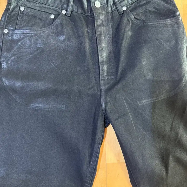 [BUNJANG] Anselm Coated Black Denim Pants (Size 3) / 3size 안셀름  코팅 블랙 데님팬츠