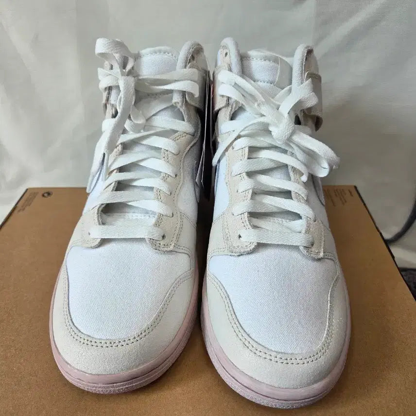 [BUNJANG] Nike Dunk High Cream White Pink 270 / 나이키 덩크 하이 크림 화이트 핑크 270