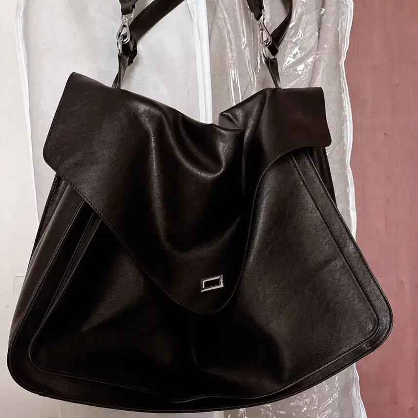 [BUNJANG] Helene Paris Leather Drape Soft Shoulder Hobo Bag / 헬레네파리스 레더 드레이프 소프트 숄더 호보백