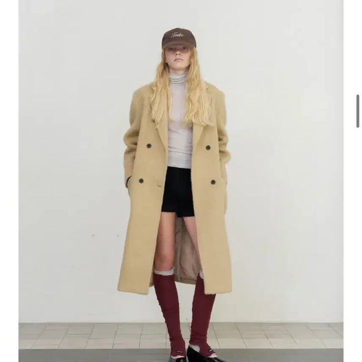 [BUNJANG] Poeto Alpaca Double Coat / 포에토 알파카 더블 코트