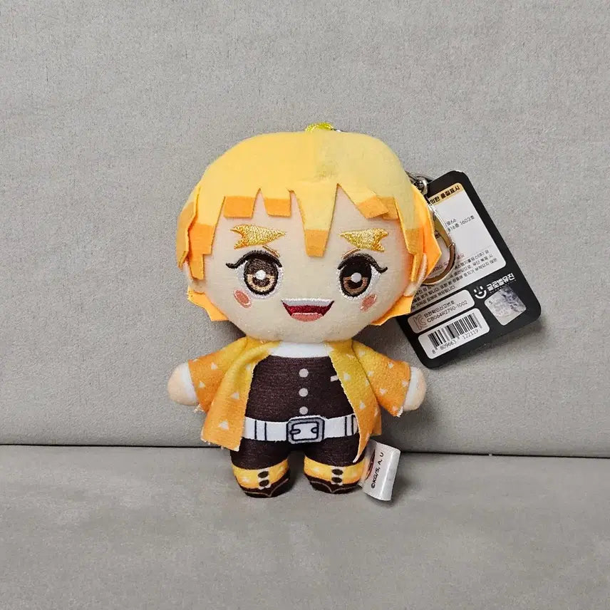 [BUNJANG] Demon Slayer Zenitsu Keychain Plush / 귀멸의 칼날 젠이츠 키링 인형