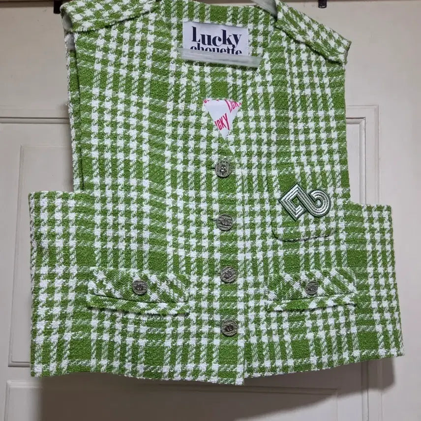 [BUNJANG] Lucky Chouette Tweed Vest / 럭키슈에뜨 트위드 조끼