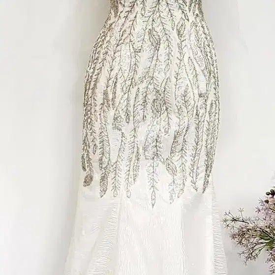 [BUNJANG] Beaded Evening Dress (New) / 빅싸이즈 비즈이브닝드레스(새상품)