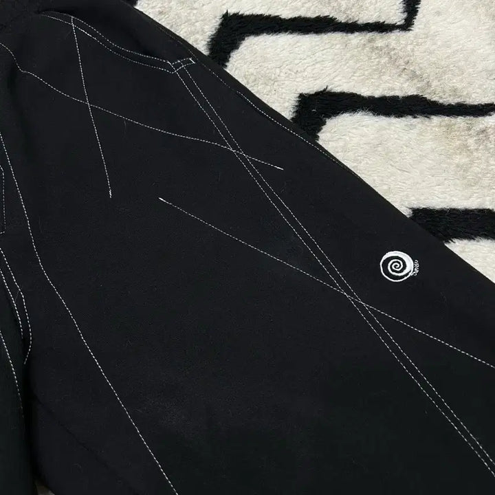 [BUNJANG] S Stitch Training Pants Black Brushed / [S]트래블 스티치 트레이닝 팬츠/블랙/기모