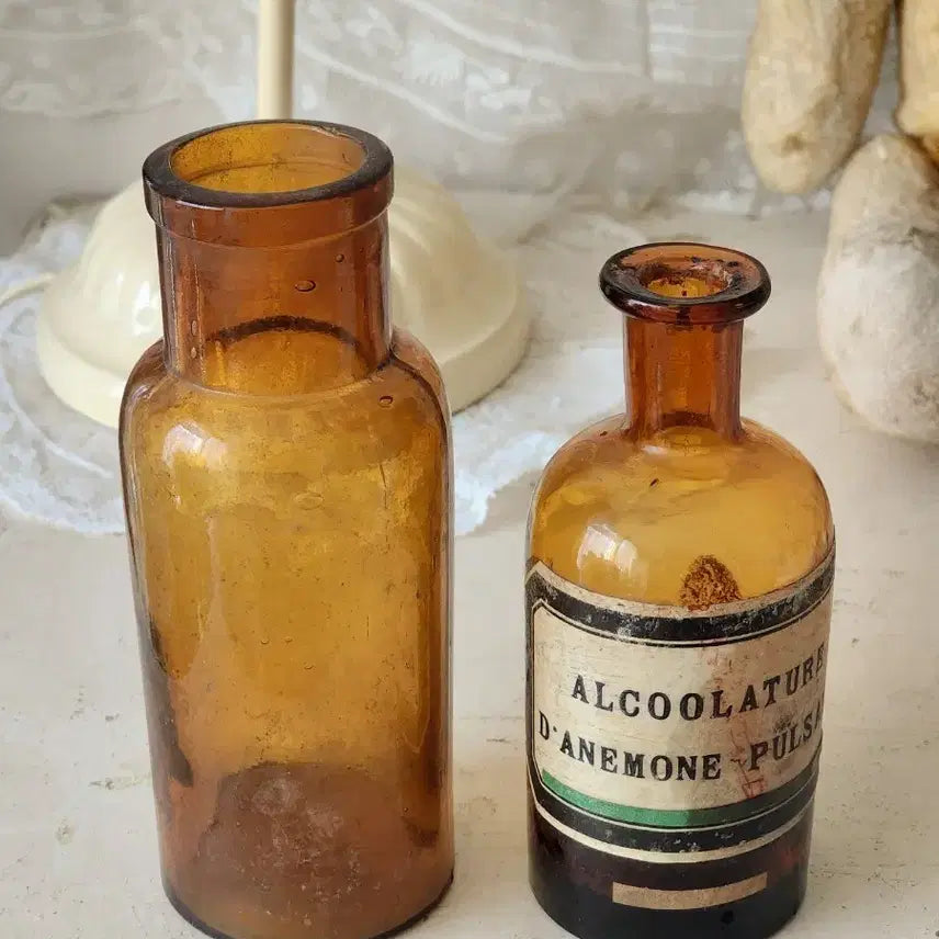 [BUNJANG] Antique Glass Apothecary Bottles Set / 앤틱 유리병 보틀 시약병