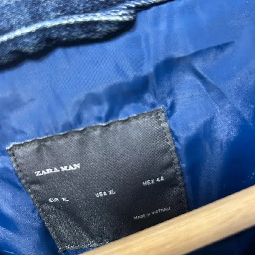 [BUNJANG] ZARA Denim Coach Jacket Blue Quilted Jacket XL / 자라 데님 코치 자켓 블루 셔츠누빔자켓 XL