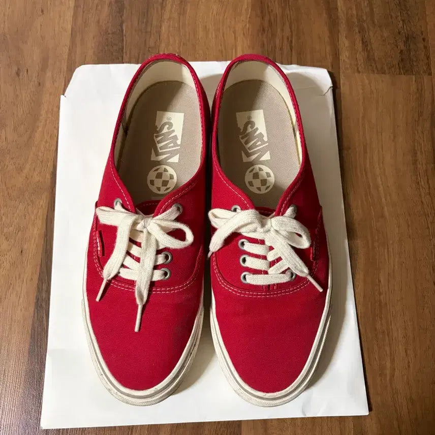 [BUNJANG] Vans Authentic Racing Red Sneakers / 반스 어센틱 레이싱 레드