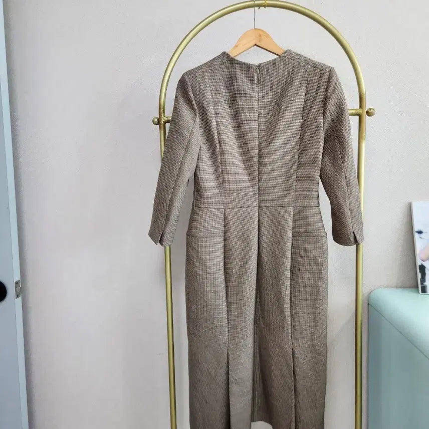 [BUNJANG] Misha Check Pattern Long Dress / 미샤 체크 패턴 롱 원피스