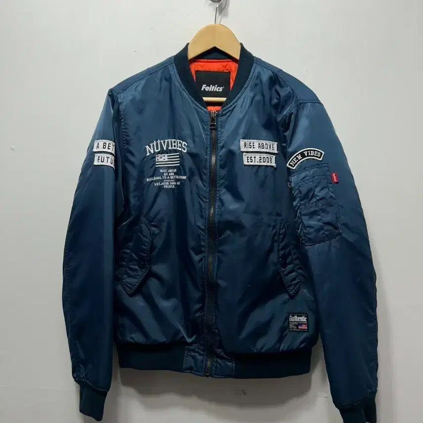 [BUNJANG] Feltics Nu Vibe Bomber Jacket Navy L / Feltics 누바이브 봄버 자켓 네이비 L