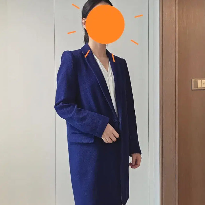 [BUNJANG] Mixxo Blue Coat / 미쏘 mixxo 쿨톤 찰떡 블루 코트 정장 얼굴이 환해져요