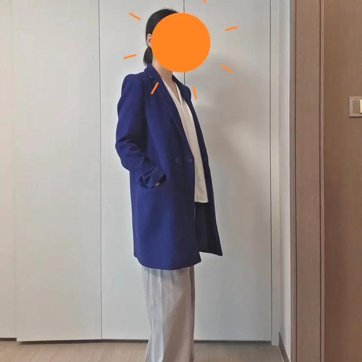 [BUNJANG] Mixxo Blue Coat / 미쏘 mixxo 쿨톤 찰떡 블루 코트 정장 얼굴이 환해져요