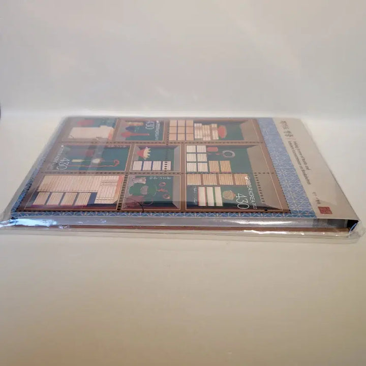 [BUNJANG] Fila Korea Chaekgado Folding Screen Stamp Notebook / 필라코리아 책가도 병풍 우표 노트
