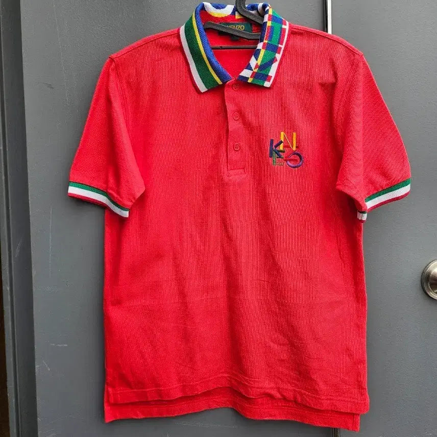 [SOLD OUT] KENZO 겐조 레드 컬러 카라 반팔티