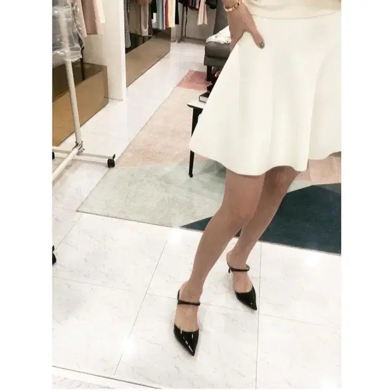 [BUNJANG] BlancSho Essential Knit Skirt Short Ivory / 블랑쇼 에센셜 니트 스커트 숏 m 아이보리