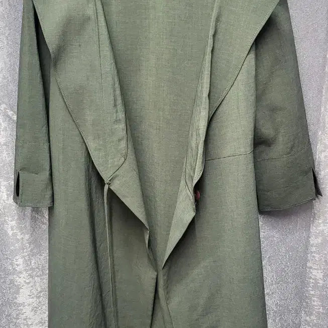 [BUNJANG] Doho Wrap Style Long Coat Khaki / Doho 도호 랩 스타일 롱 코트 카키