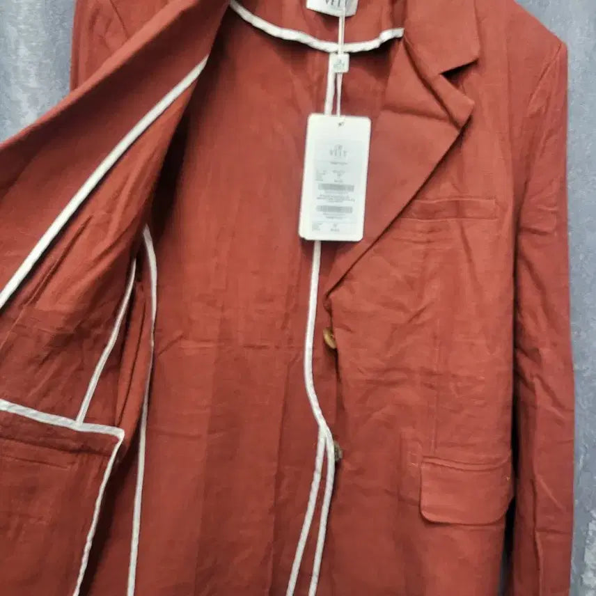 [BUNJANG] Imvely Linen Jacket Brown / 임블리 브라운 린넨자켓 새상품