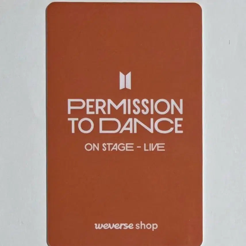 [SOLD OUT] BTS 퍼투댄 라이브 위버스PVC 특전 포카 지민