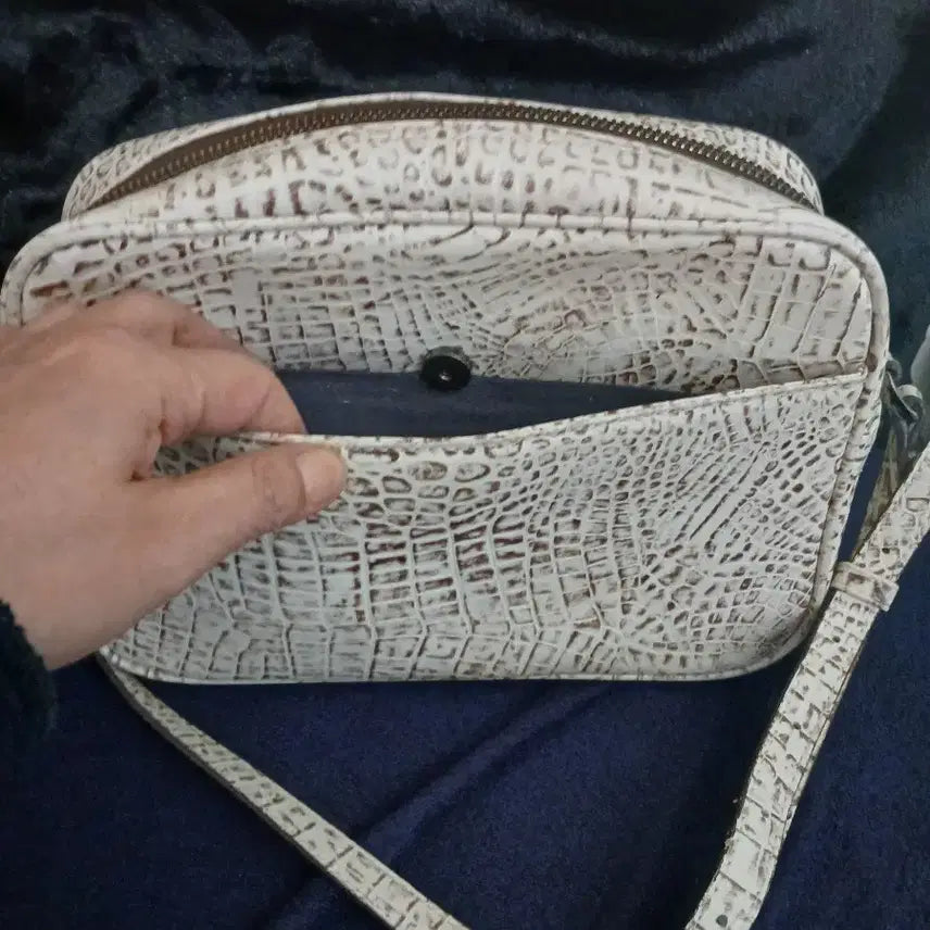 [BUNJANG] Esquire Crocodile Crossbody Bag / 에스콰이어 악어 크로스백