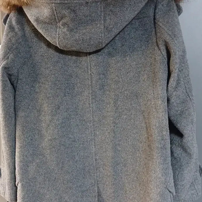 [BUNJANG] SIERO Grey Hooded Fur Coat / SIERO 시에로 회색 후드 퍼 코트