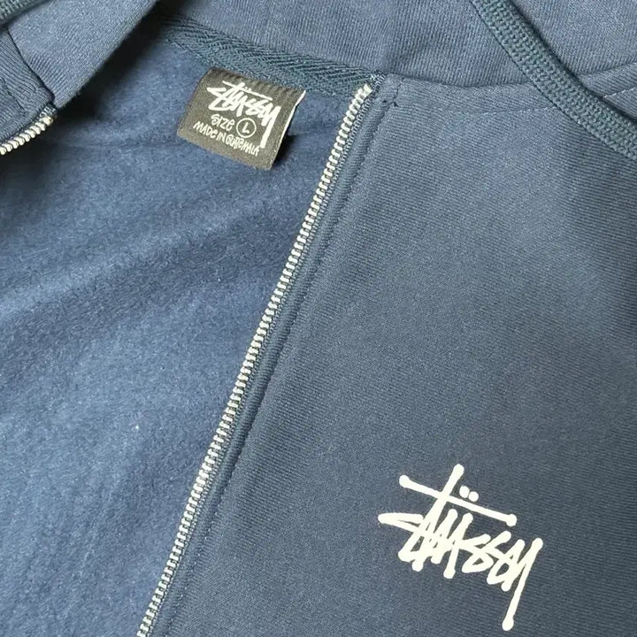 [BUNJANG] Stussy Basic Zip-Up Hoodie Navy L / 스투시 베이직 후드 집업 네이비