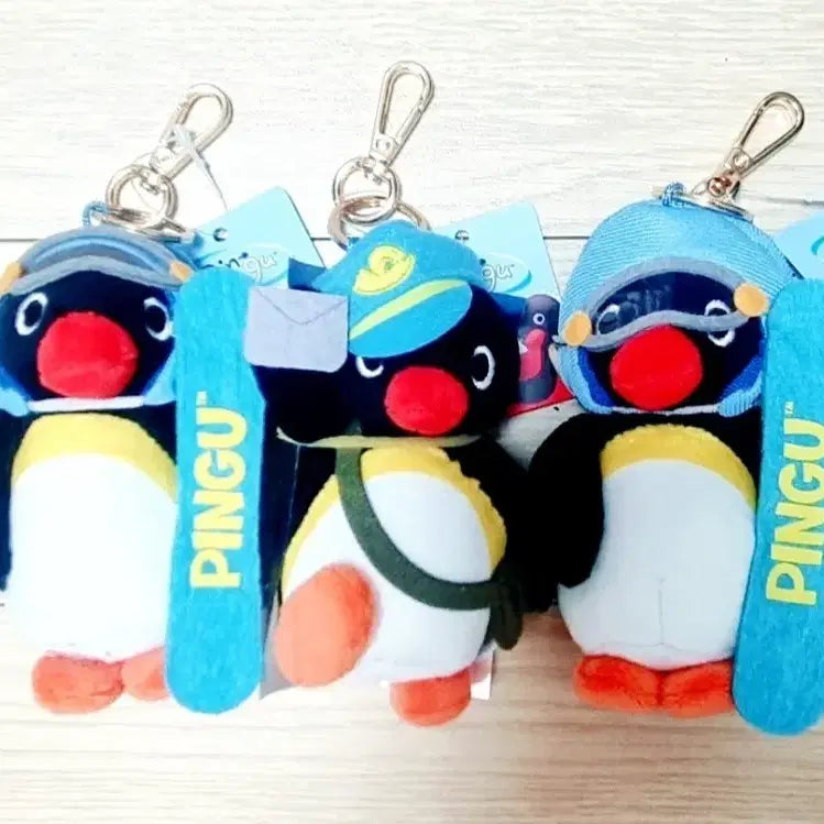 [BUNJANG] Pingu Snowboard Postman Doll Keychain / 핑구 스노우보드,우체부  인형 키링 팝니다~