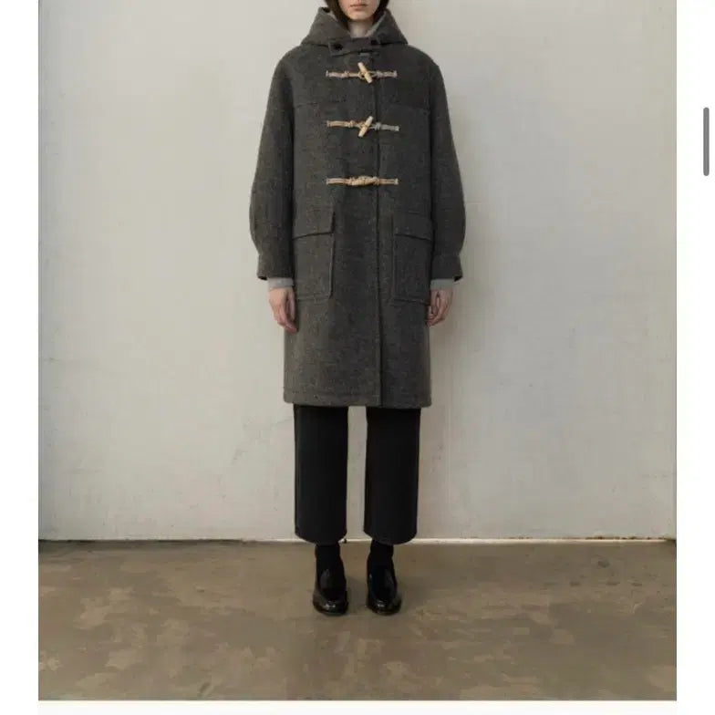 [BUNJANG] Nothing Written Classic Duffle Coat Gray / 낫띵리튼 클래식 더플코트 그레이