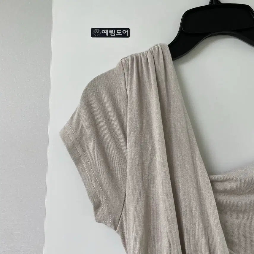 [BUNJANG] Draping Shirring Dress Gray Beige / 237 드레이핑 셔링 원피스 그레이베이지