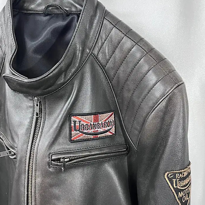 [BUNJANG] URBANBARON Leather Jacket / URBANBARON 바이크 가죽 자켓