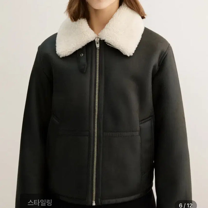 [SOLD OUT] 시스티나 시어링 카라 무톤 자켓 무스탕 55