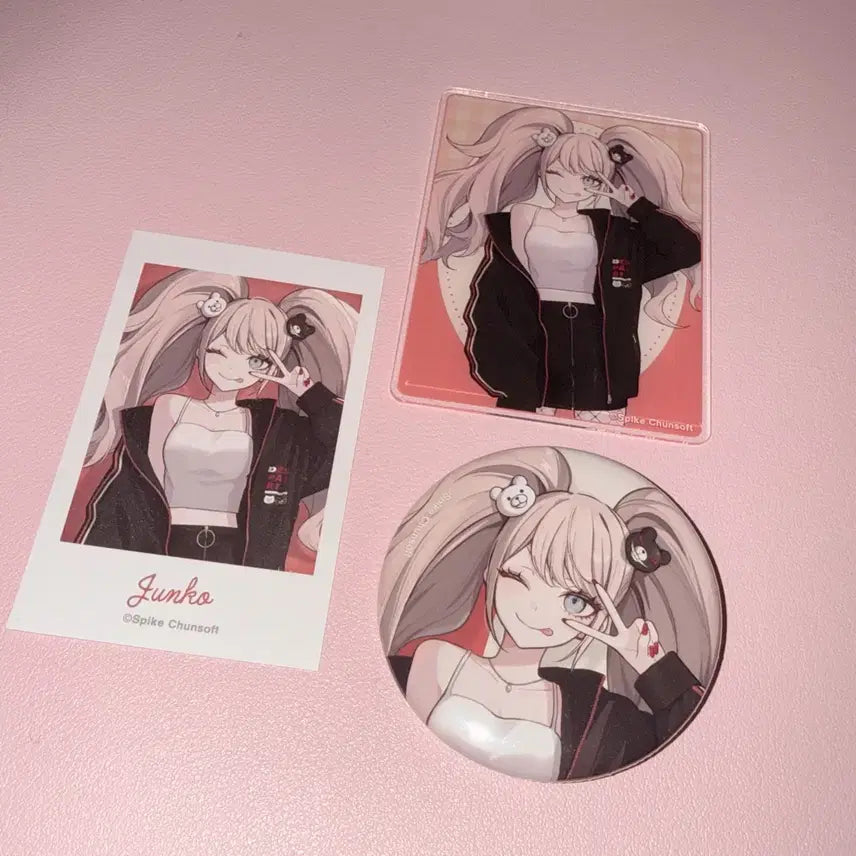 [SOLD OUT] 단간론파 에노시마 쥰코 준코 포토카드 캔뱃지 아크릴 카드 3종
