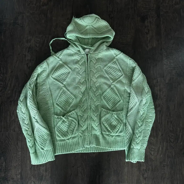 [BUNJANG] FOUND Knit Hooded Zip-Up Jacket XL / [XL] FOUND 니트 후드집업