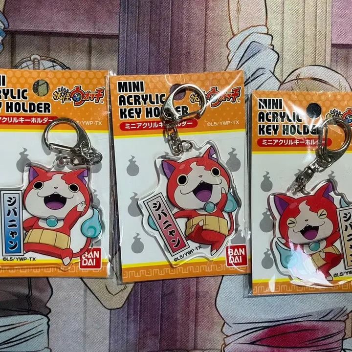 [BUNJANG] Yo-kai Watch Jibanyan Acrylic Mini Keychain Bundle Set / 할인! 급처)) 요괴워치 지바냥 아크릴 미니 반다이 키링 일괄