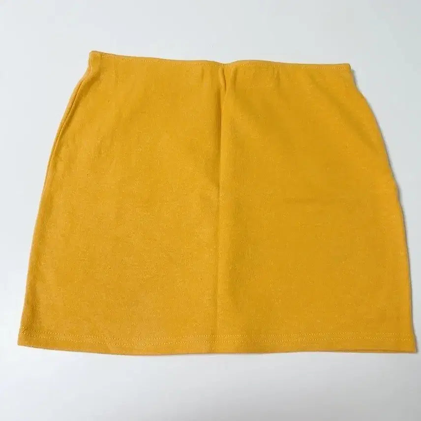 [BUNJANG] Yellow Forsythia Mini Skirt / 노란색 옐로우 개나리컬러 미니스커트 밴딩스커트 치마