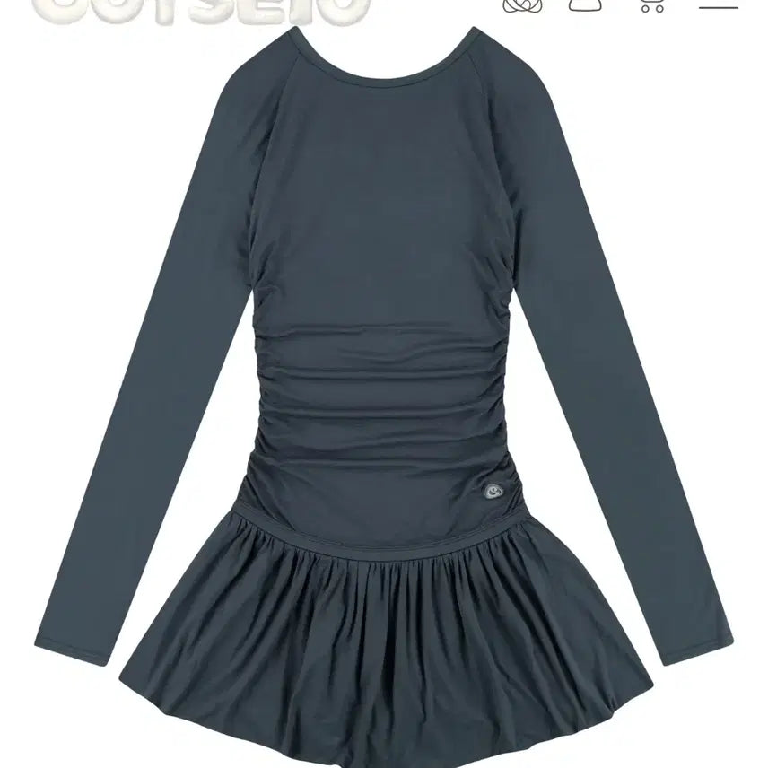 [BUNJANG] Coyseio Draping Dress Blue Grey / Coyseio draping dress blue grey