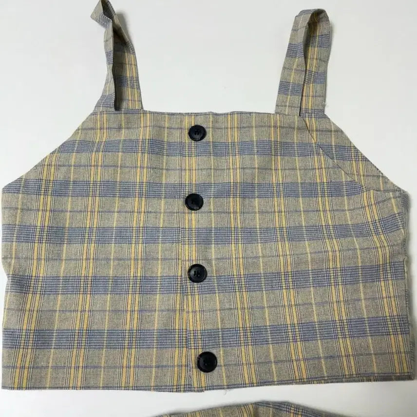 [BUNJANG] Check Two-Piece Set / 체크 투피스 세트 상하세트